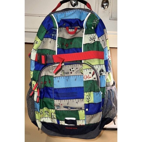 Lands End Kids Backpack Rulers Monsters Baseball Soccer Double Zippered - Picture 13 of 16